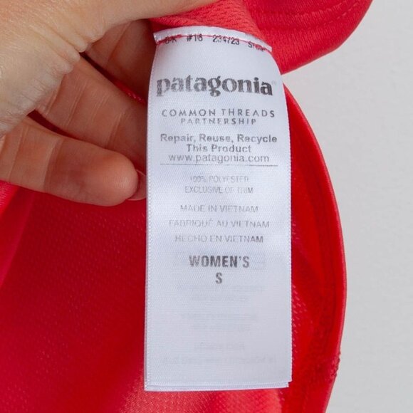 Patagonia Womens Fore Runner Racerback Tank Top Size S Orange Hiking Outdoors - Picture 8 of 8